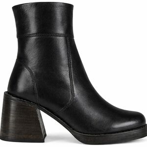 Steve Madden Faux Leather Asset Bootie - Black